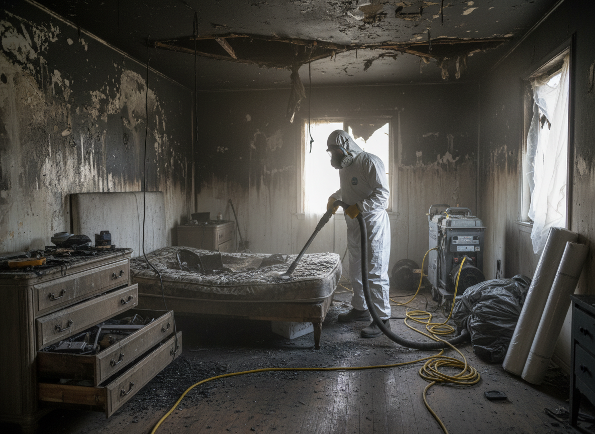 Bedroom Fire Damage Cleanup in Seahurst, WA
